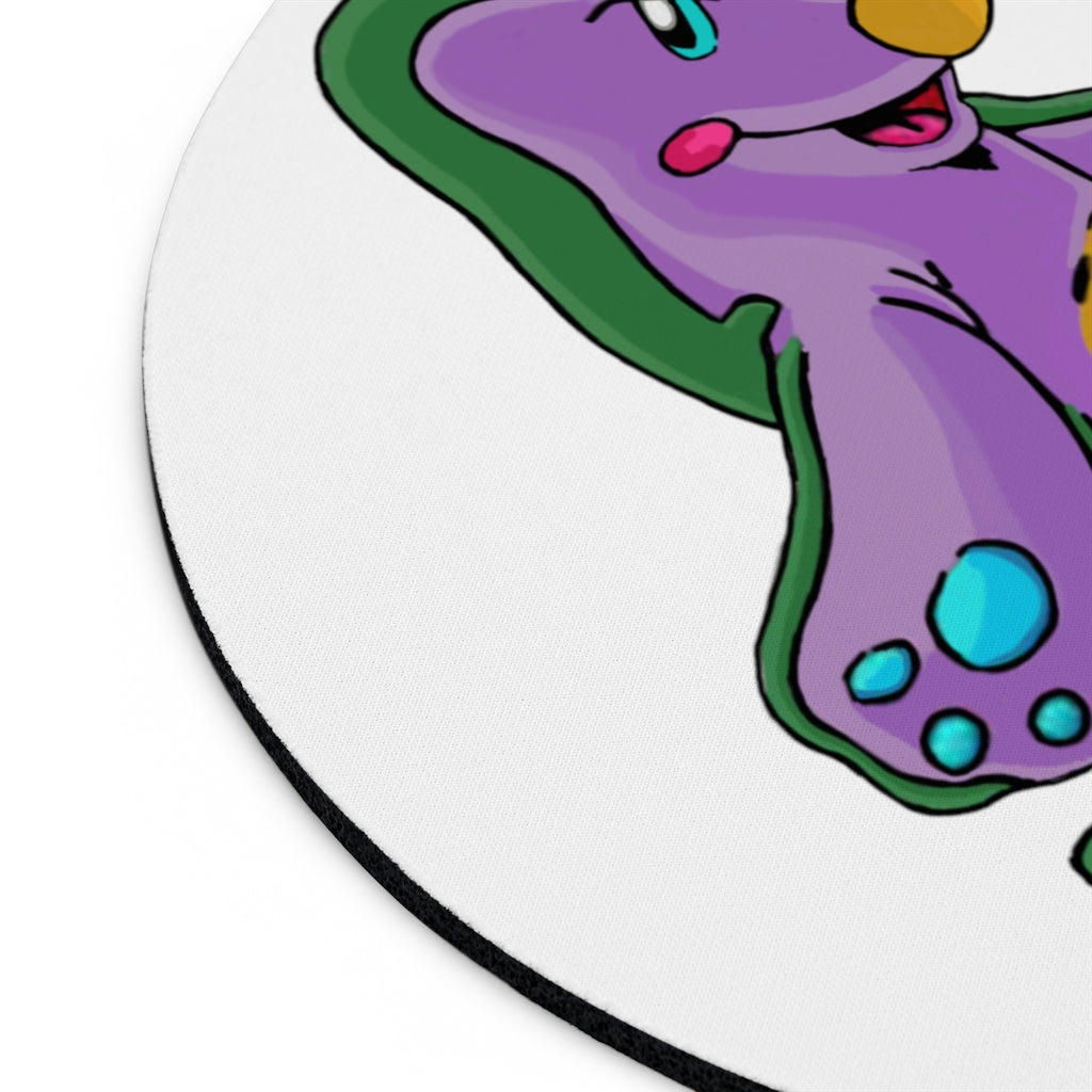 Makket Mouse Pad in round and rectangular shapes with vibrant designs and non-slip rubber bottom.