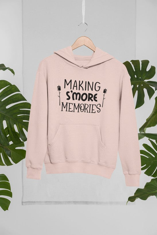 Cozy Making S'more Memories Hoodie featuring a unique design by top artists, made from cotton/poly fleece blend.