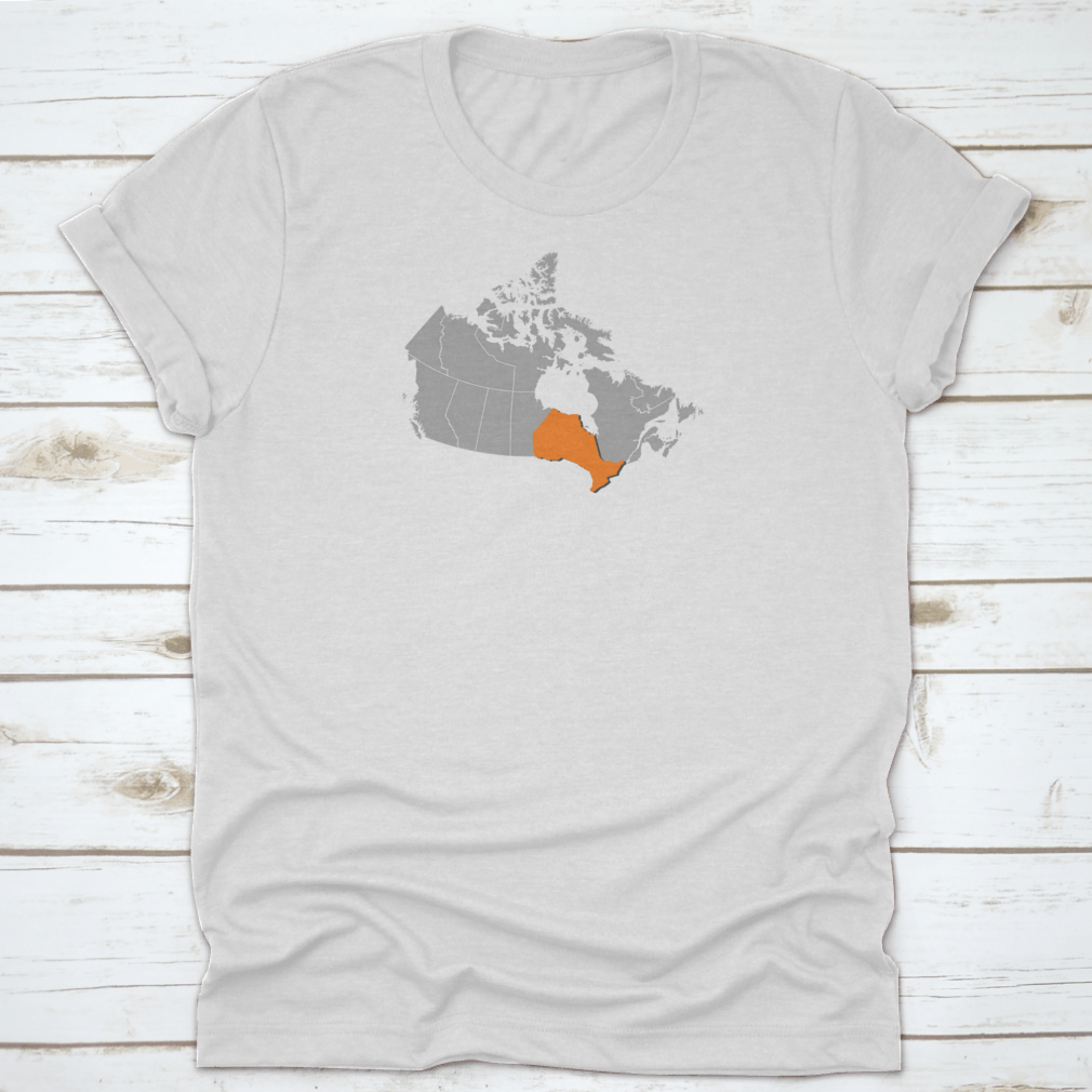 A detailed map of Ontario, Canada showcasing its beautiful landscapes and travel destinations, printed on soft cotton fabric.