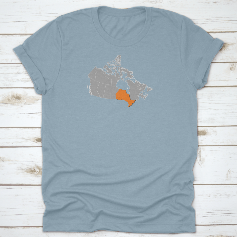 A detailed map of Ontario, Canada showcasing its beautiful landscapes and travel destinations, printed on soft cotton fabric.