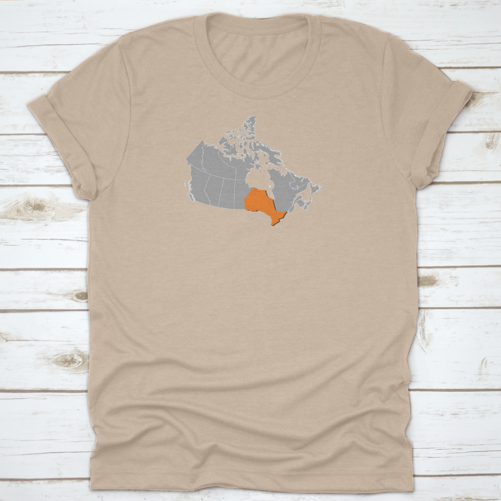 A detailed map of Ontario, Canada showcasing its beautiful landscapes and travel destinations, printed on soft cotton fabric.