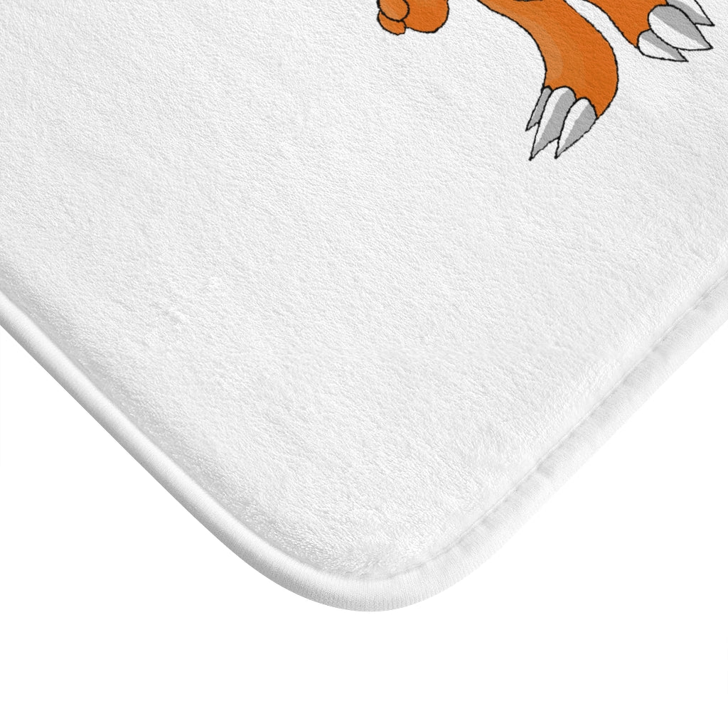 Marick Bath Mat featuring a stylish design with anti-slip backing, made from soft microfiber material.