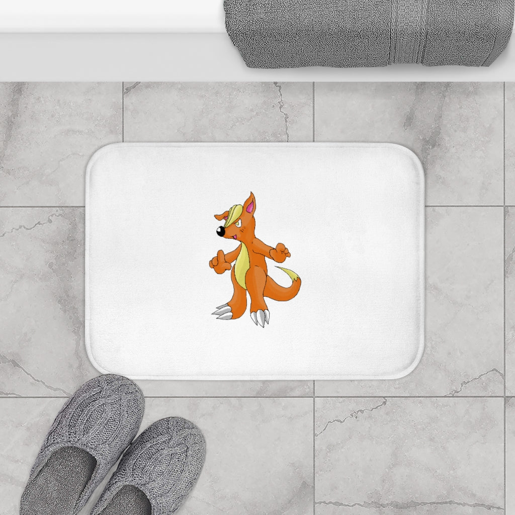 Marick Bath Mat featuring a stylish design with anti-slip backing, made from soft microfiber material.