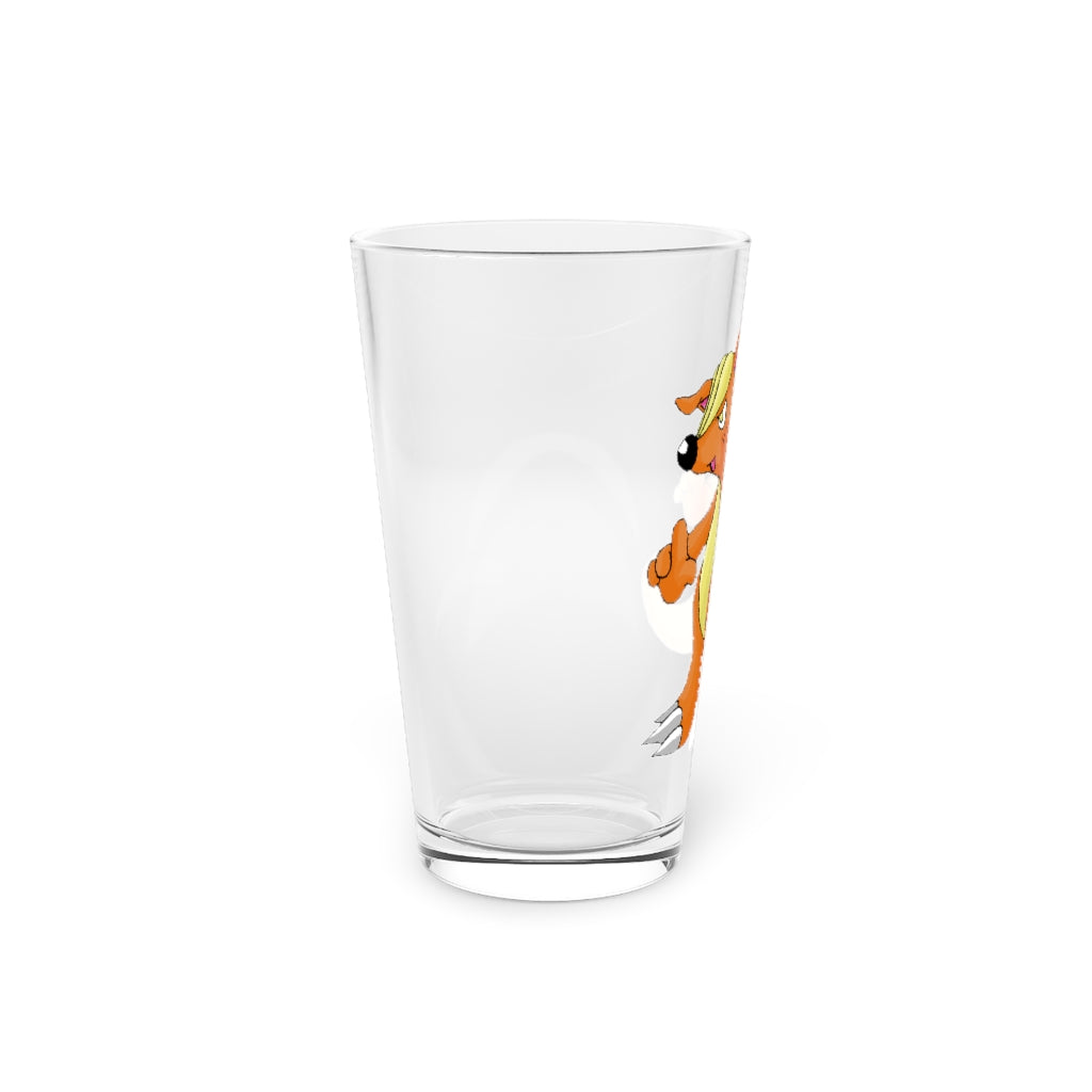 Marick Pint Glass, 16oz, clear glass with custom printing options, ideal for beverages.