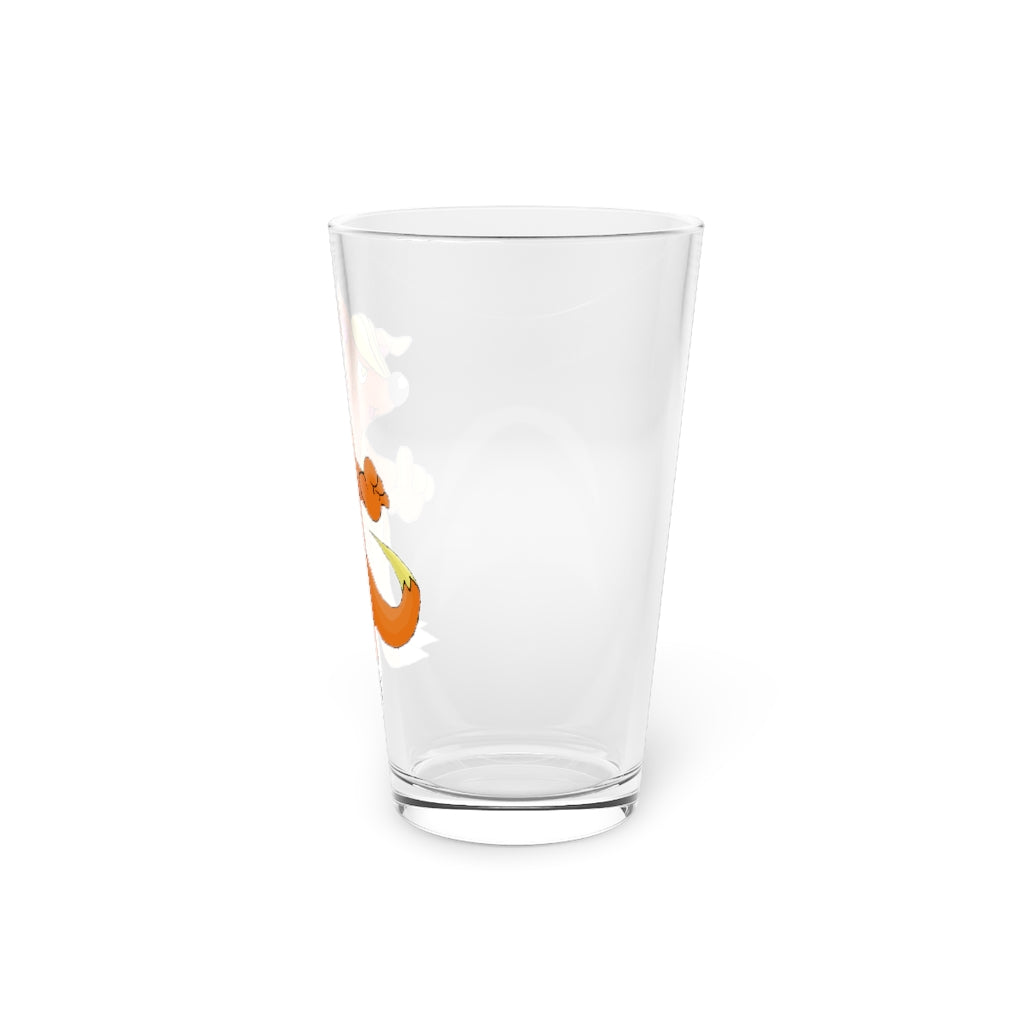 Marick Pint Glass, 16oz, clear glass with custom printing options, ideal for beverages.