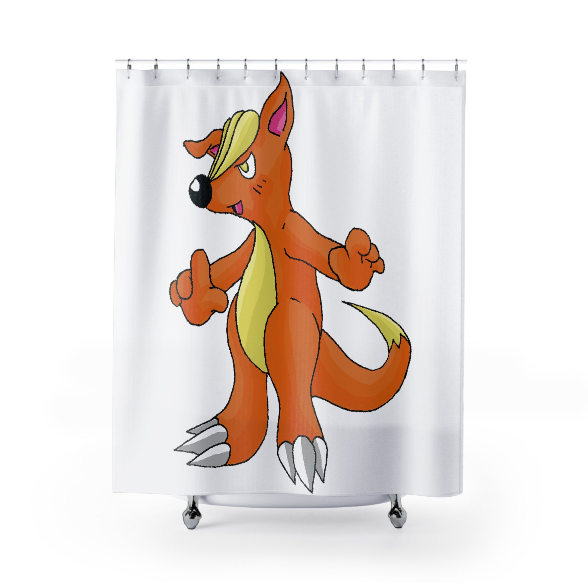 Marick Shower Curtain featuring vibrant custom designs on durable polyester fabric, ideal for bathroom decor.