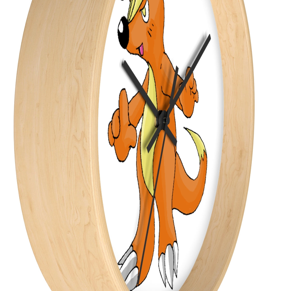 Marick Wall Clock featuring a wooden frame and plexiglass face, showcasing a stylish design suitable for any indoor space.