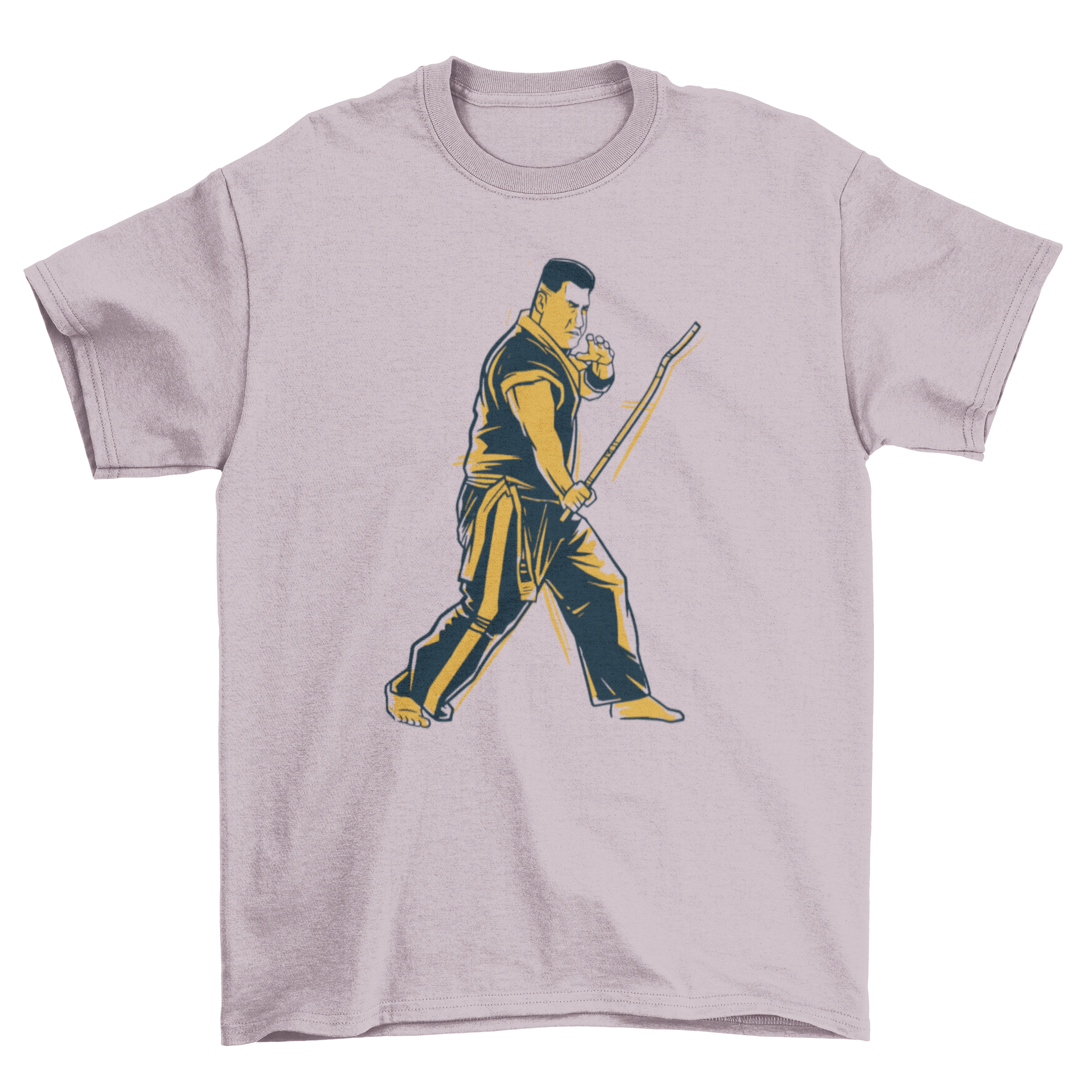 Martial Arts Man T-Shirt featuring a dynamic graphic of a martial artist in action.