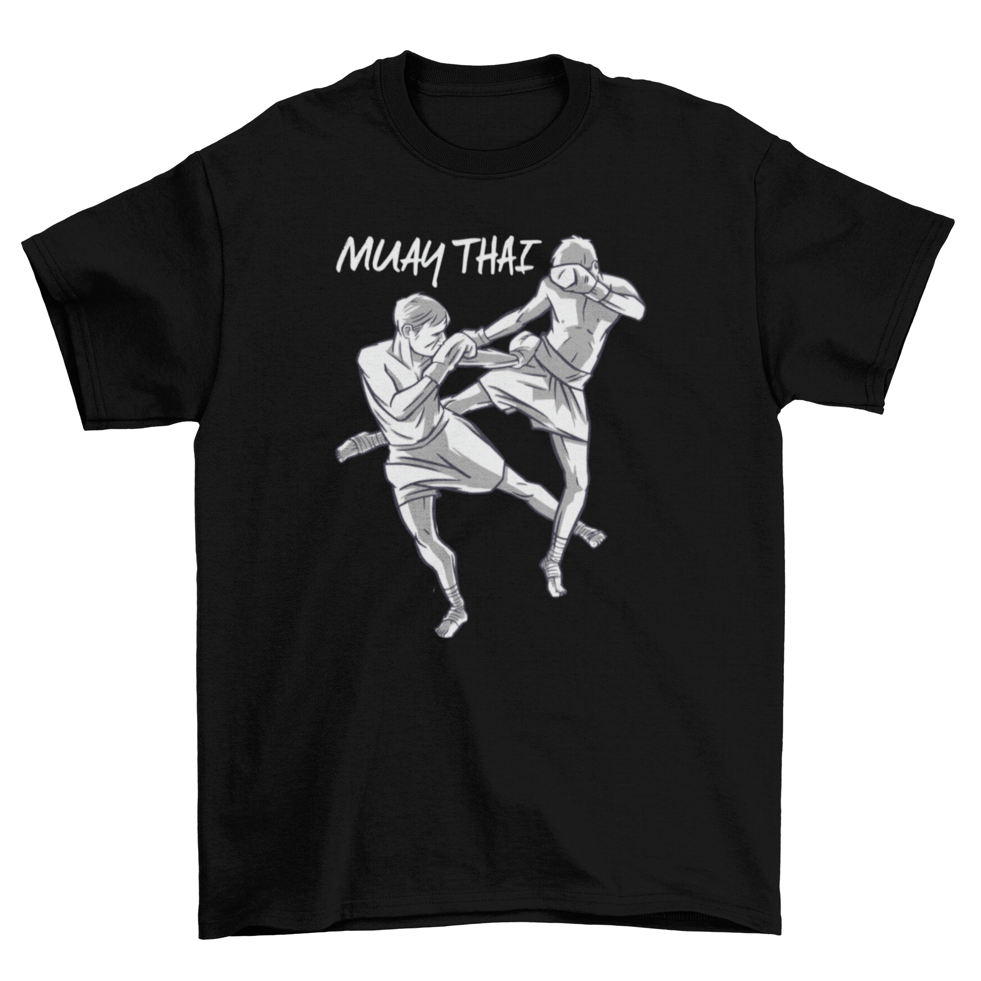 Martial Arts People T-Shirt featuring two martial artists in action, showcasing dynamic movement and skill.