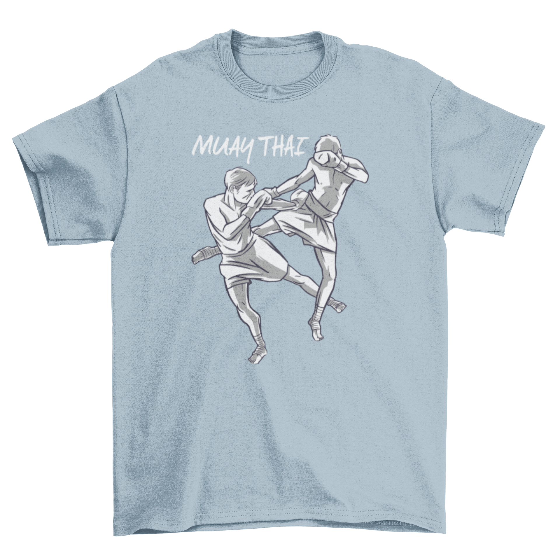 Martial Arts People T-Shirt featuring two martial artists in action, showcasing dynamic movement and skill.