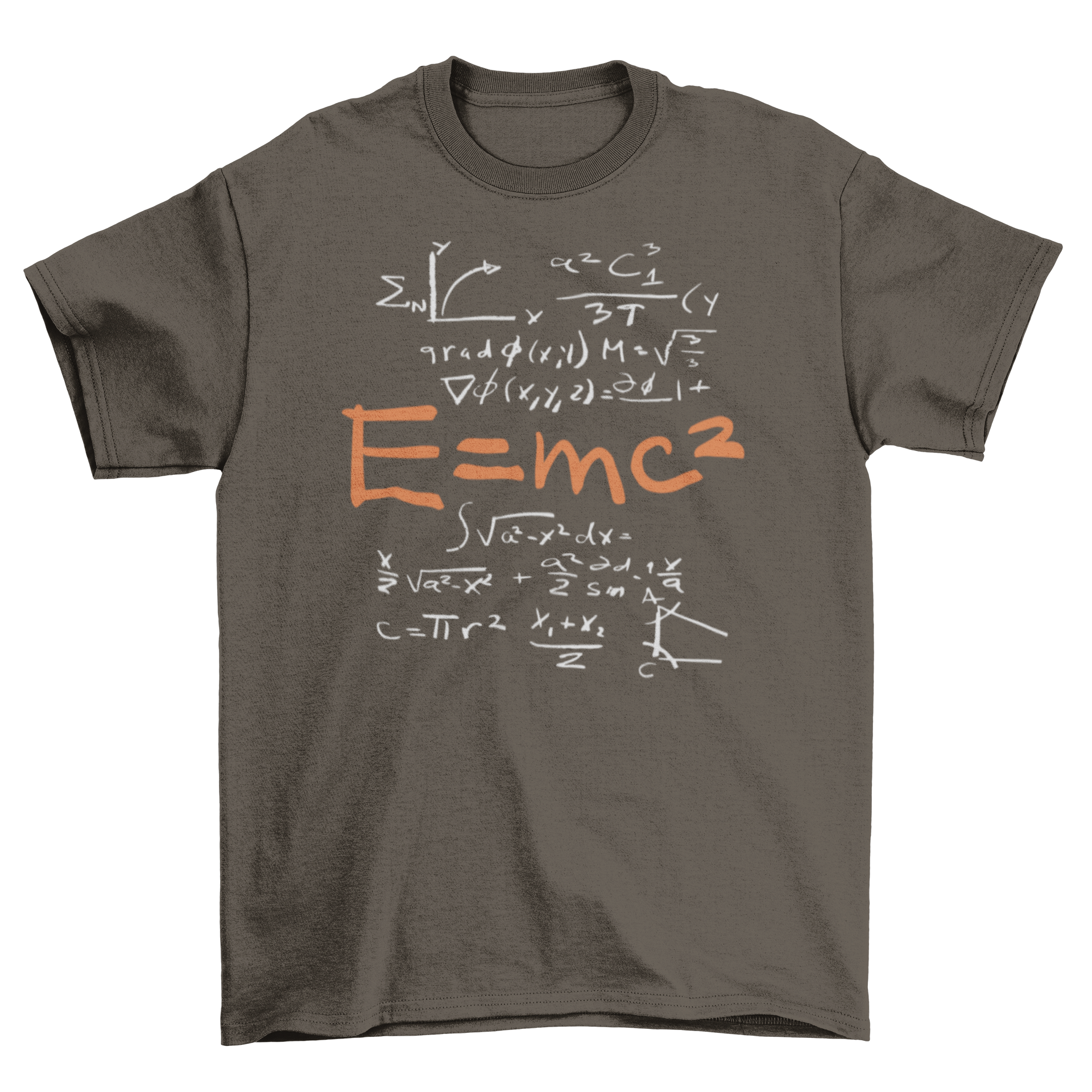 Mass Energy Equivalence T-Shirt featuring the E=mc² formula in a stylish design.