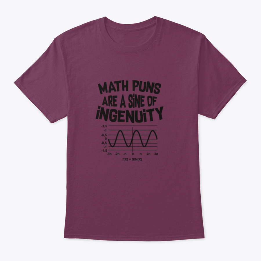 A comfortable Math Puns T-shirt featuring a clever math pun design, made from high-quality cotton fabric.