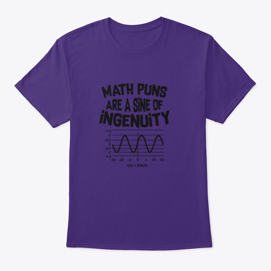 A comfortable Math Puns T-shirt featuring a clever math pun design, made from high-quality cotton fabric.