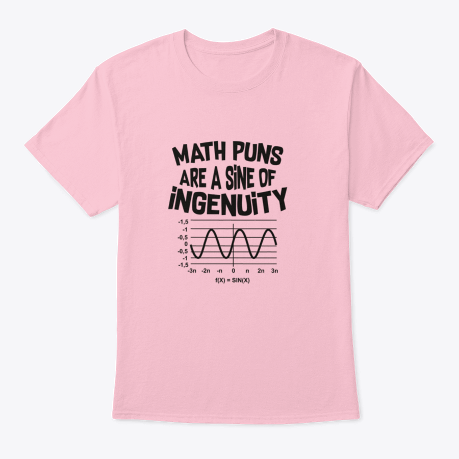 A comfortable Math Puns T-shirt featuring a clever math pun design, made from high-quality cotton fabric.