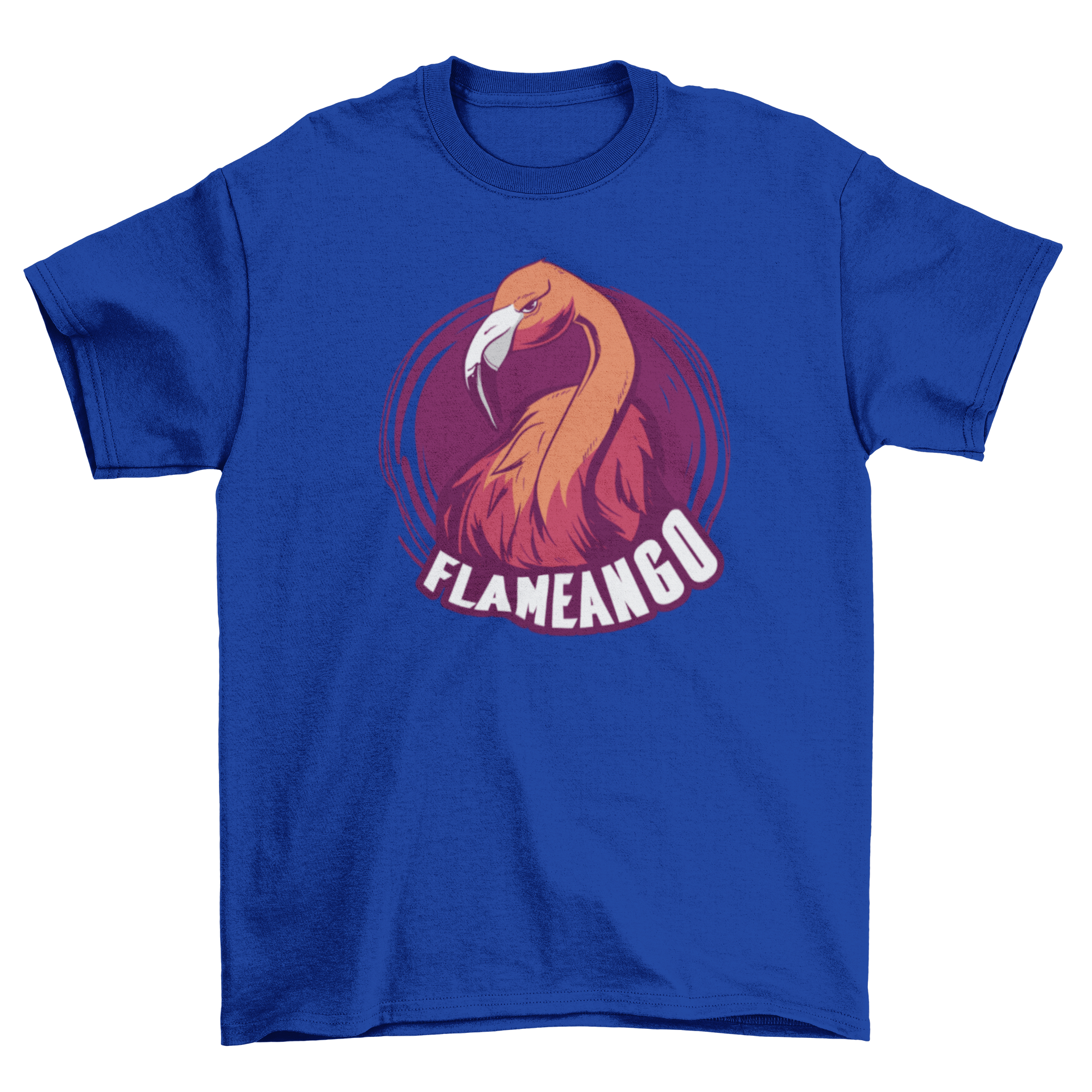 Mean Flamingo T-Shirt featuring an illustration of an angry flamingo with the word FLAMEANGO in bold text.