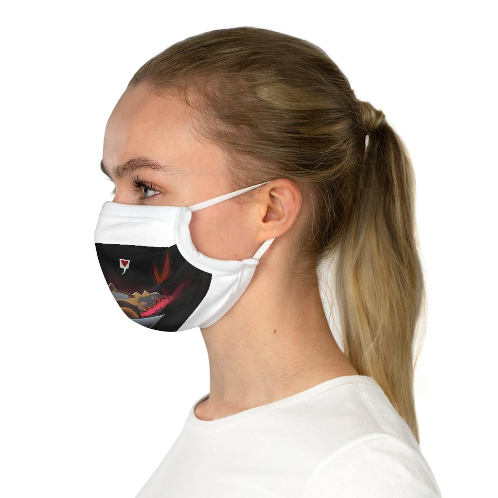 Mecha Whale Strider Cotton Face Mask featuring a unique whale design, made from 100% cotton with adjustable features for comfort.