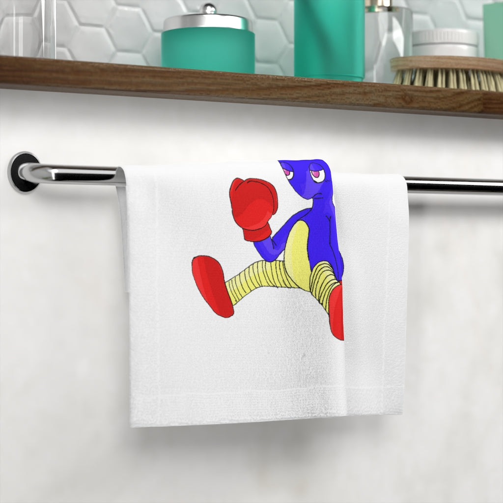 Megatare Face Towel featuring a customizable polyester front and soft cotton back, ideal for personal use or gifts.