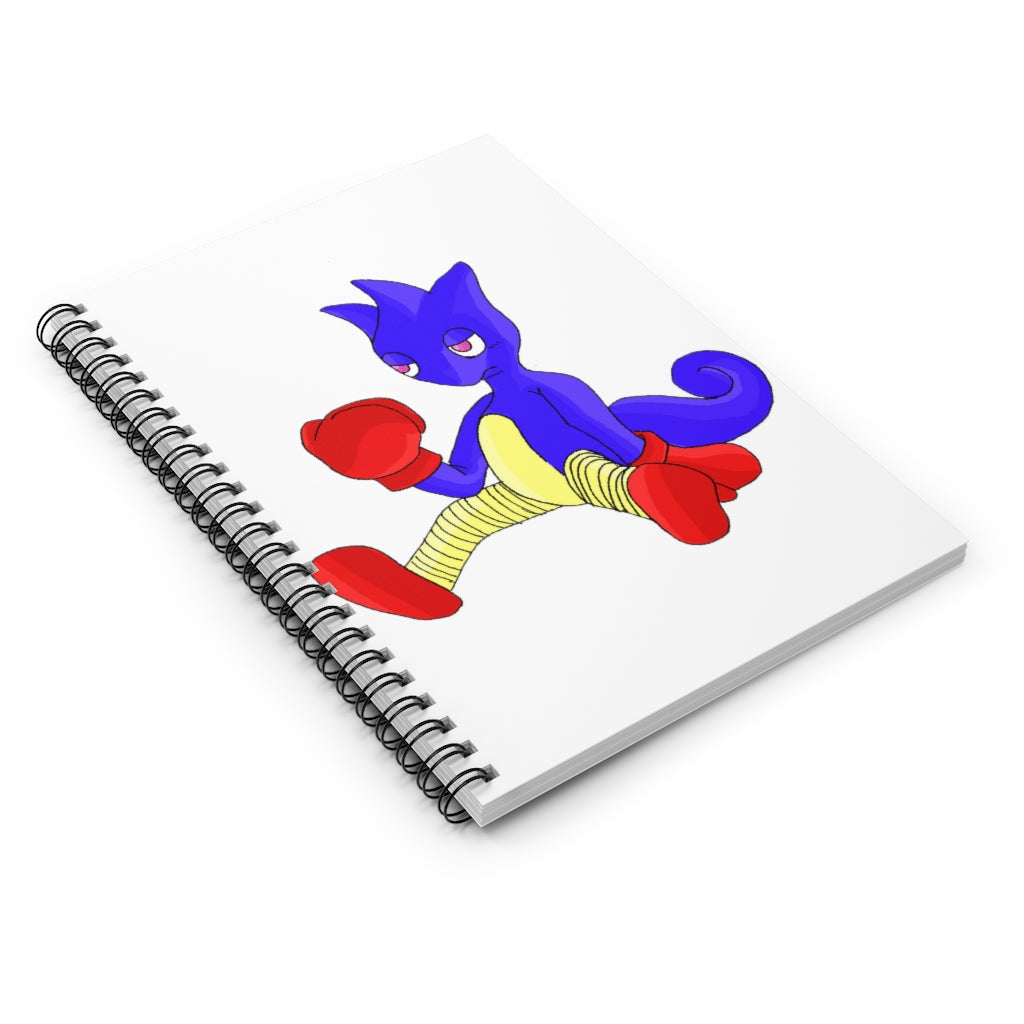 Megatare Spiral Notebook featuring a colorful printed cover and ruled line pages, ideal for notes and lists.