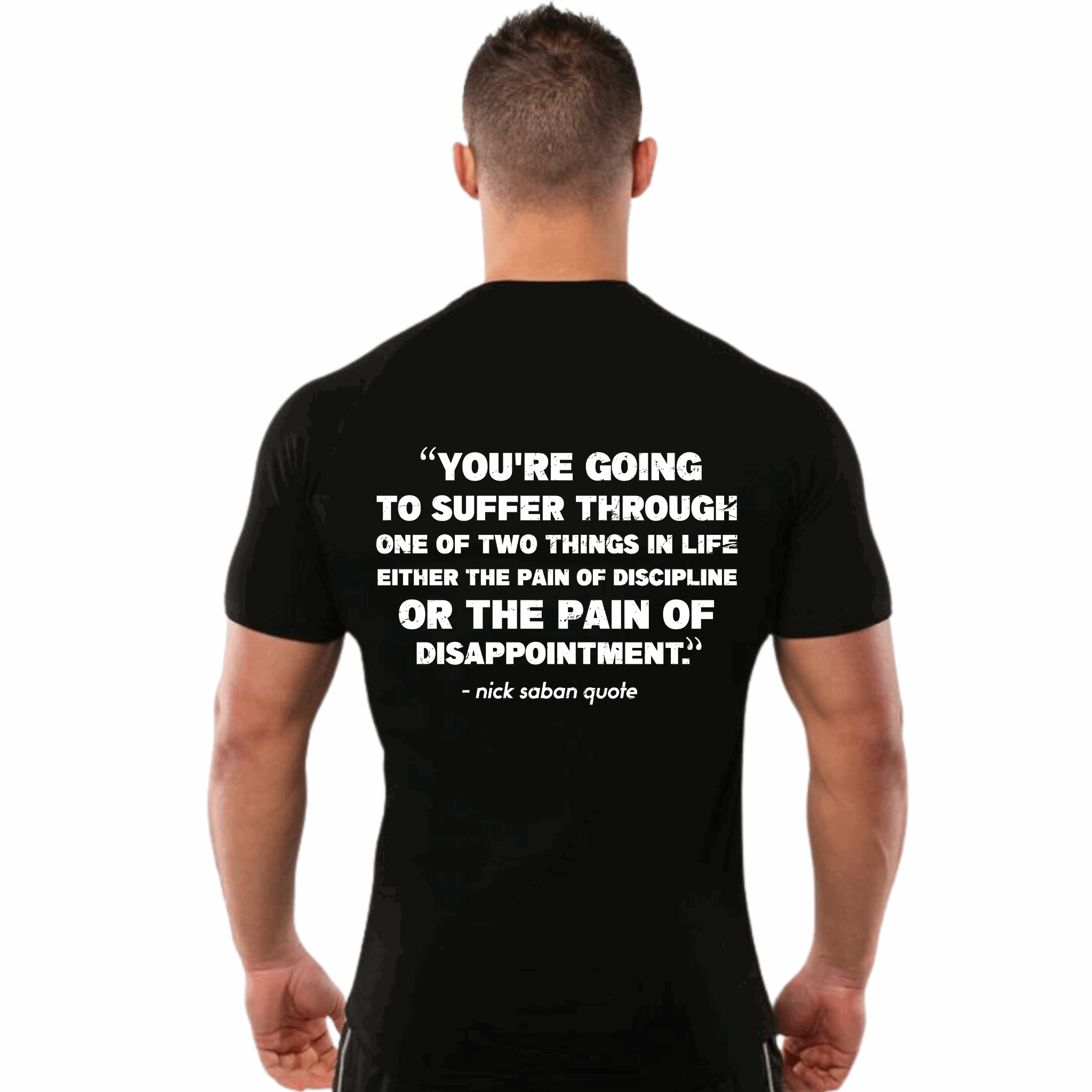 Men's cotton t-shirt featuring an inspiring slogan, showcasing a classic fit and ribbed collar, perfect for casual and semi-formal occasions.