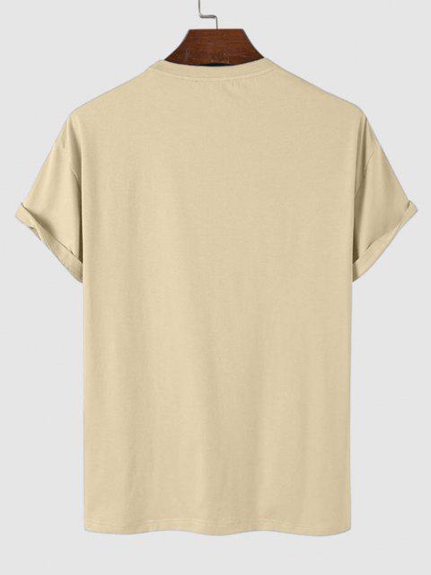 Men's Premium Cotton Printed T-Shirt in cream color, featuring a stylish print and comfortable fit.