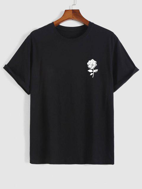 Men's Premium Cotton Printed T-Shirt in Black, featuring a stylish design and soft fabric, perfect for casual wear.