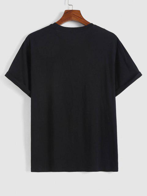 Men's Premium Cotton Printed T-Shirt in Black, featuring a stylish design and soft fabric, perfect for casual wear.