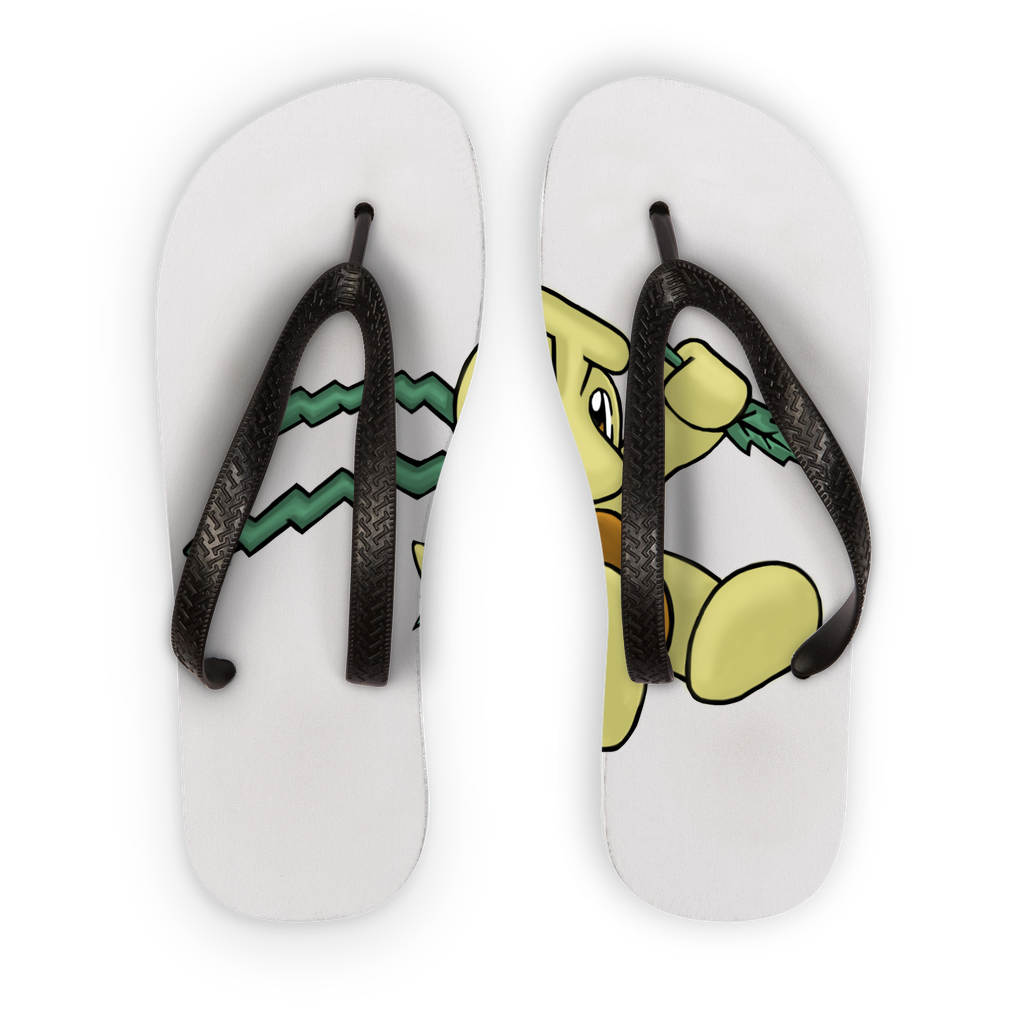 Mercardo Adult Flip Flops with customizable printed fabric and soft straps, perfect for poolside wear.