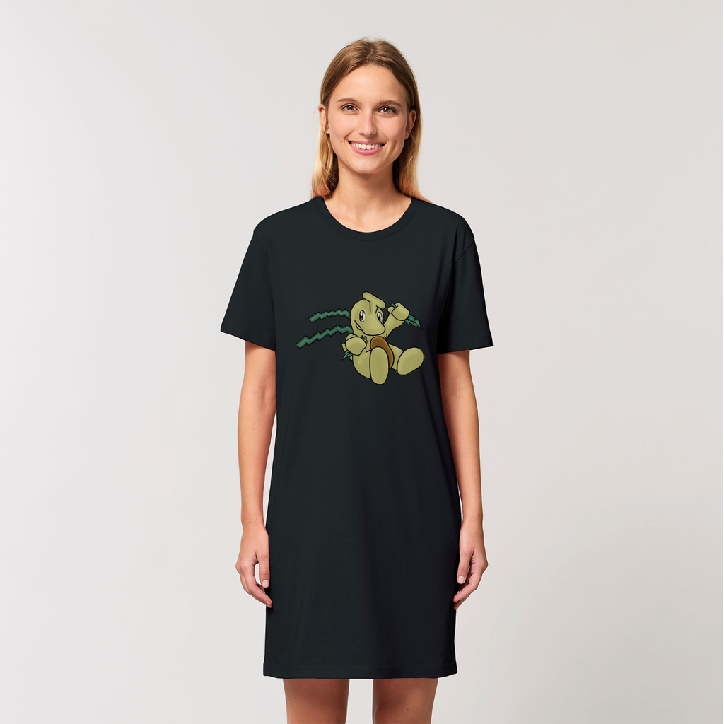 Mercardo Organic T-Shirt Dress in various colors, showcasing its soft fabric and stylish design.