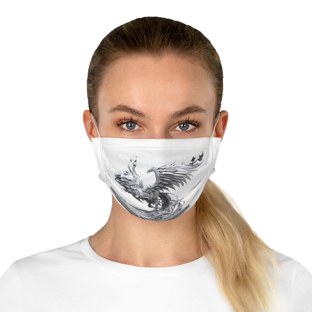 Merciless the Flaming SkyBird Cotton Face Mask featuring vibrant colors and artistic motifs, designed for style and comfort.