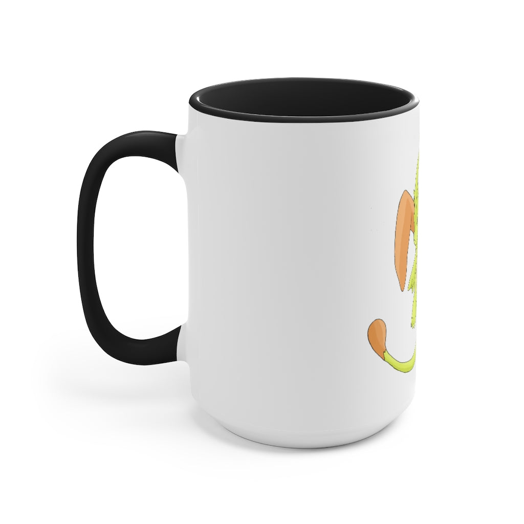 Mergilender Accent Mug showcasing its two-tone design with a colored interior and handle, available in multiple colors.