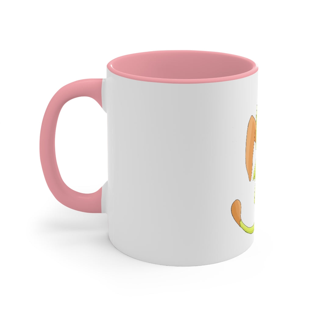 Mergilender Accent Mug showcasing its two-tone design with a colored interior and handle, available in multiple colors.