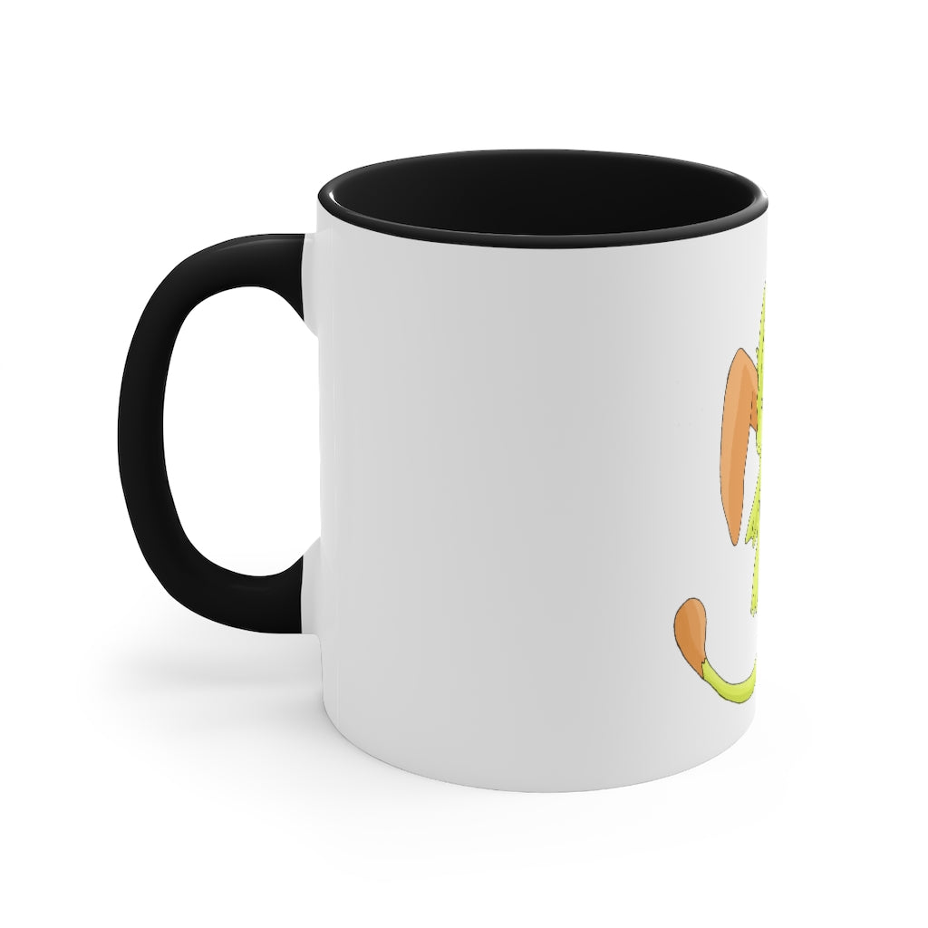 Mergilender Accent Mug showcasing its two-tone design with a colored interior and handle, available in multiple colors.