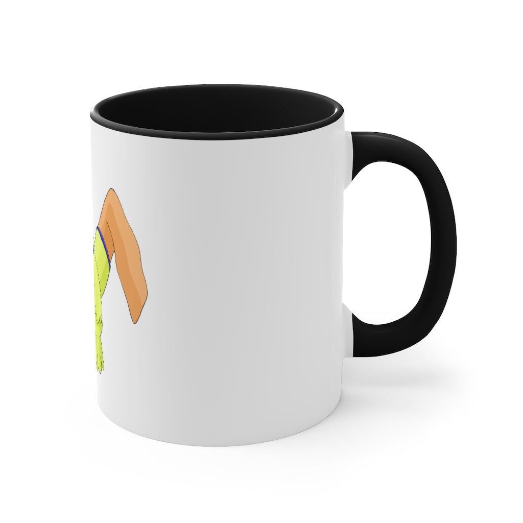 Mergilender Accent Mug showcasing its two-tone design with a colored interior and handle, available in multiple colors.