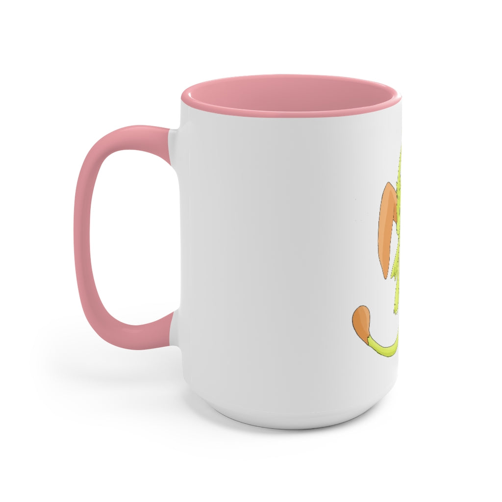 Mergilender Accent Mug showcasing its two-tone design with a colored interior and handle, available in multiple colors.