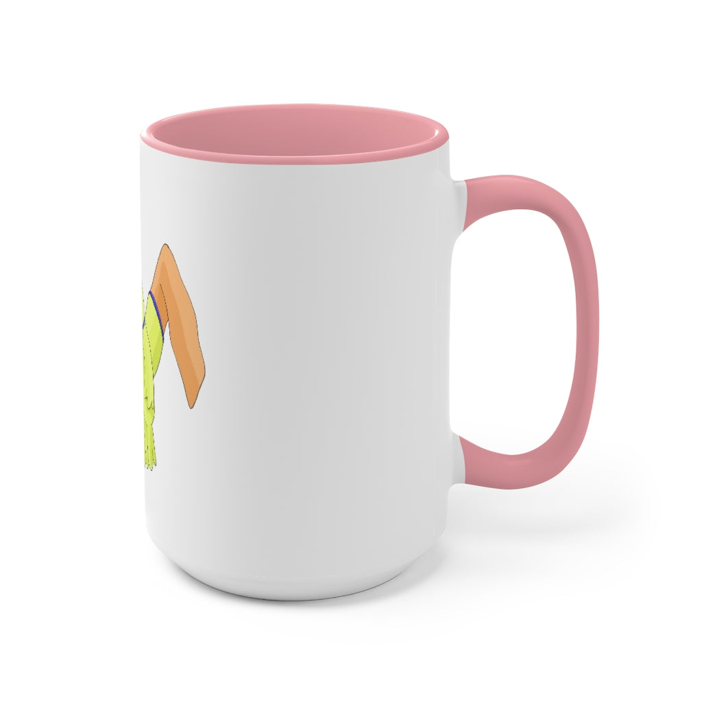 Mergilender Accent Mug showcasing its two-tone design with a colored interior and handle, available in multiple colors.