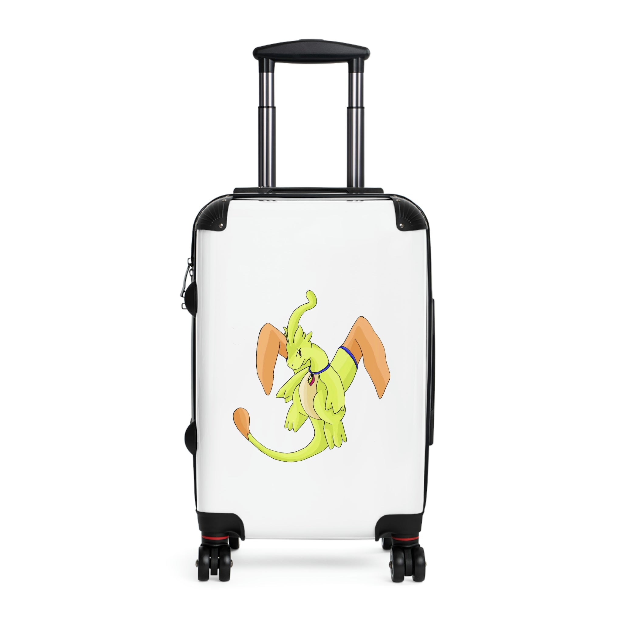 Mergilender Cabin Suitcase featuring a personalized design, lightweight polycarbonate shell, and 360° swivel wheels.