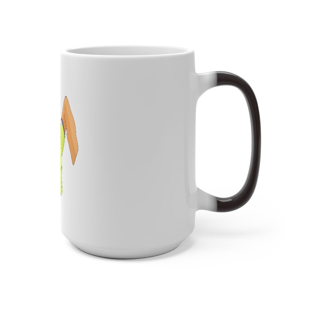 Mergilender Color Changing Mug showcasing its unique color-changing feature with a warm beverage inside.