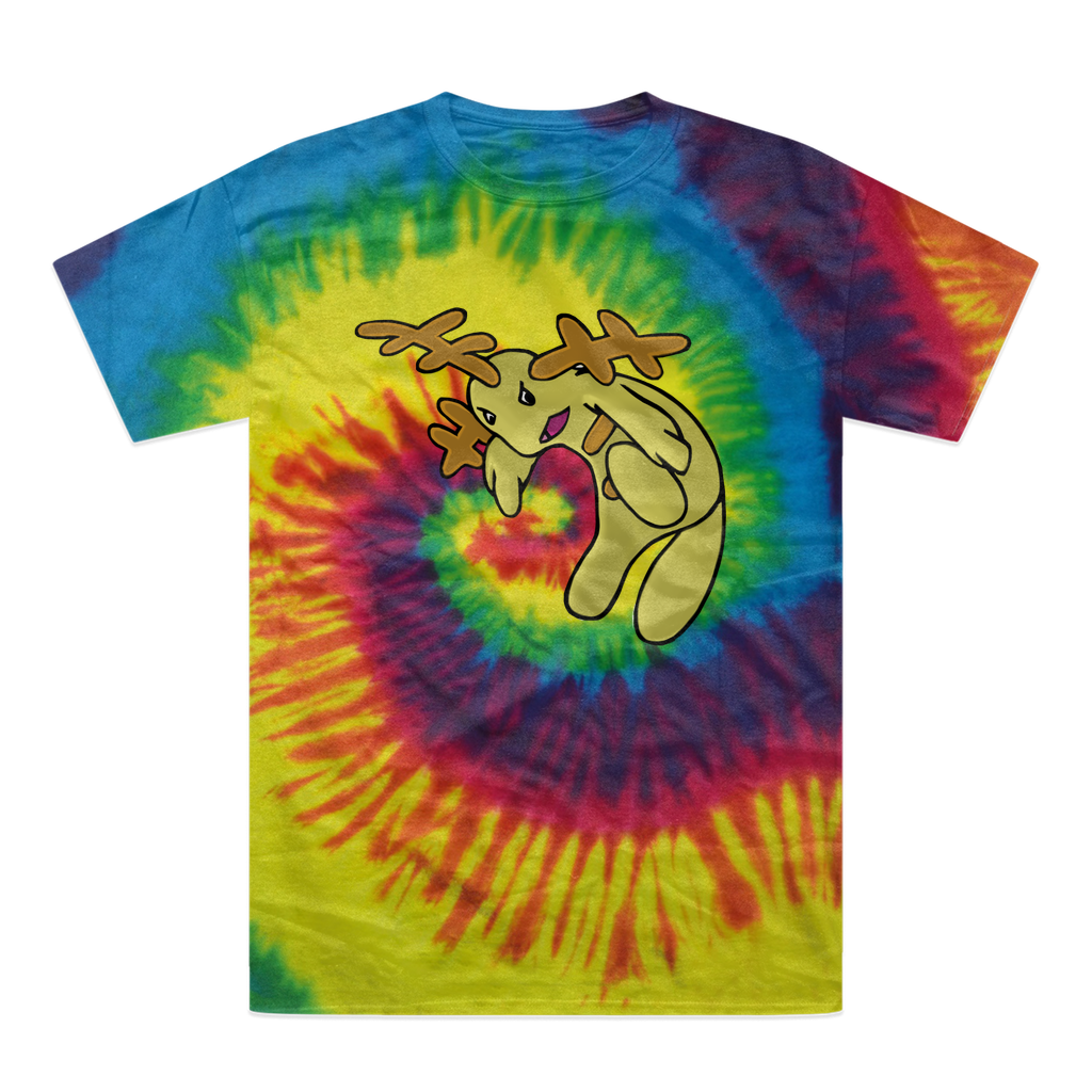 Mergilender Tie-Dye T-Shirt featuring vibrant colors and a unique hand-dyed pattern, made from 100% heavyweight cotton.