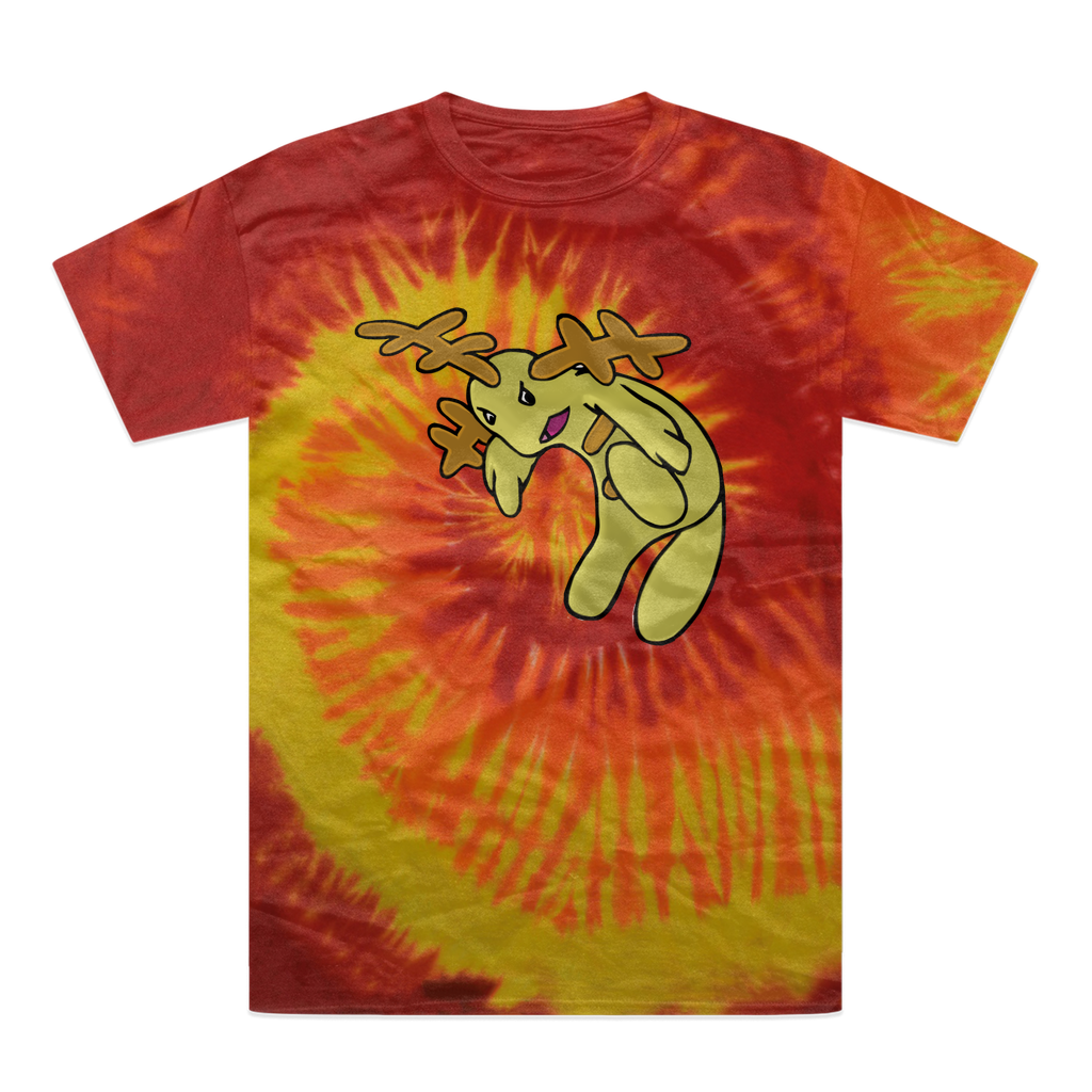 Mergilender Tie-Dye T-Shirt featuring vibrant colors and a unique hand-dyed pattern, made from 100% heavyweight cotton.