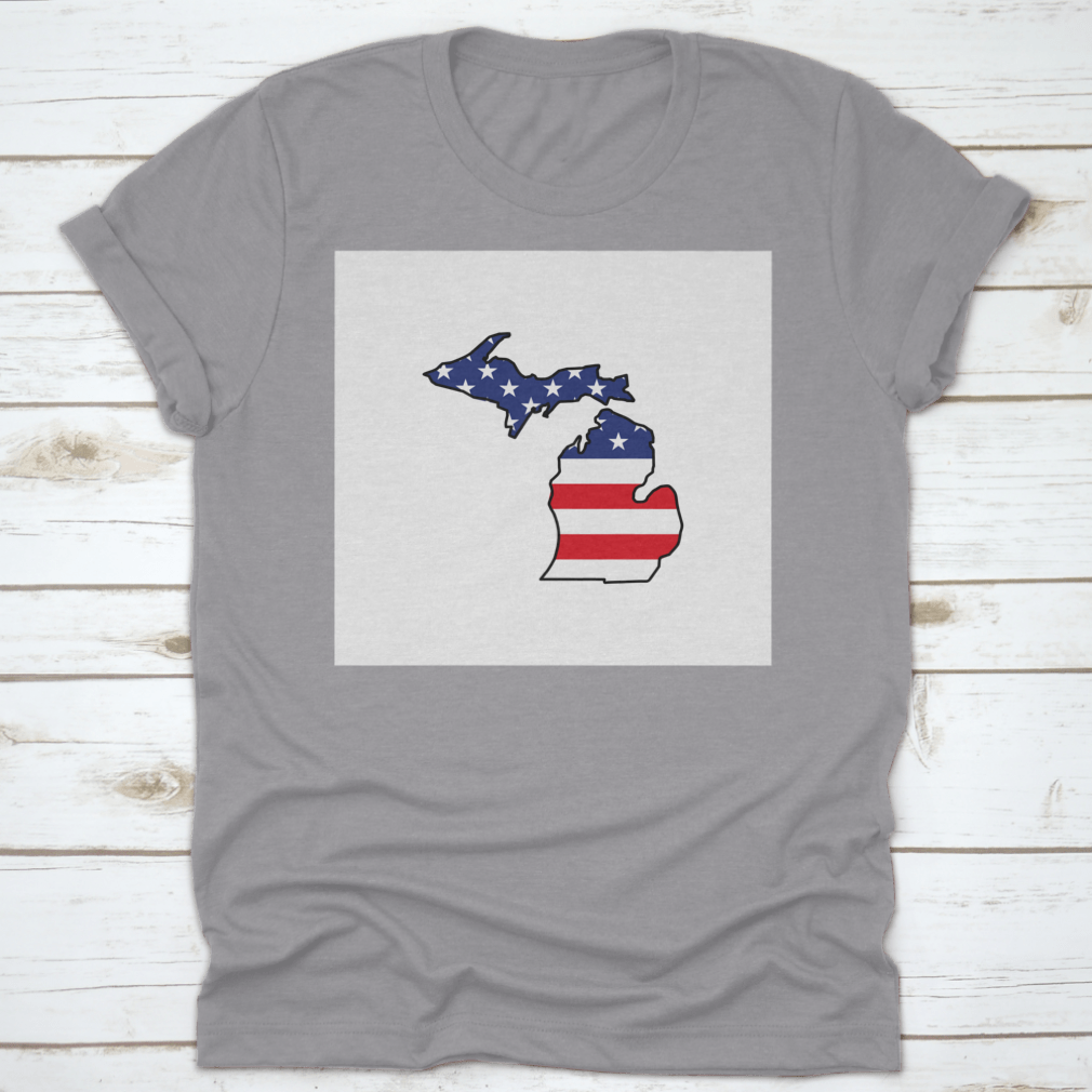 Michigan Map Icon t-shirt made from 100% cotton, featuring a classic fit and midweight fabric.