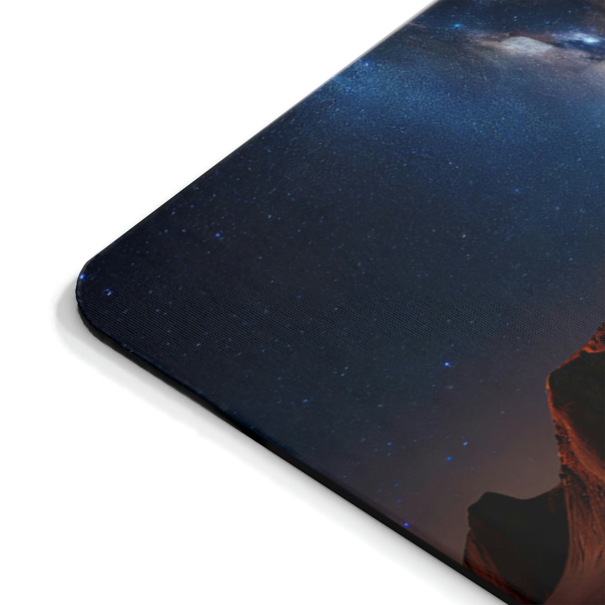 Milky Galaxy Mouse Pad featuring a vibrant galaxy design with a smooth surface and non-slip rubber base, perfect for any workspace.