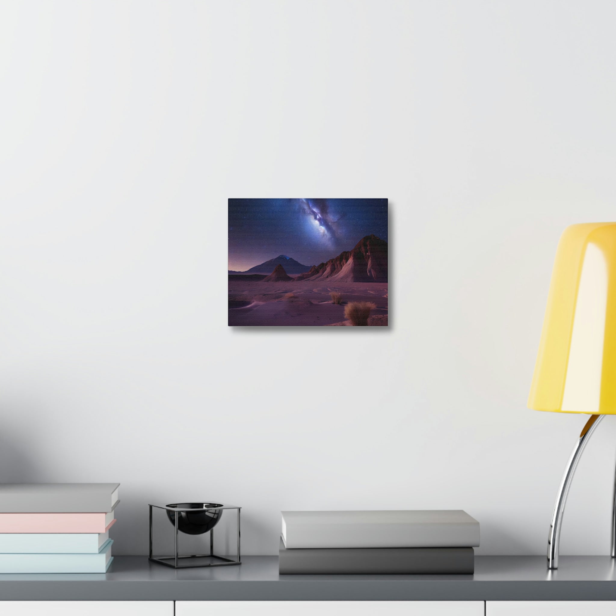 Milky Galaxy Stretched Canvas artwork featuring vibrant colors and intricate details, mounted on a sturdy wooden frame.