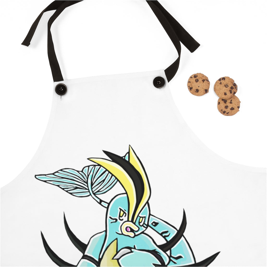 Mimatic Apron featuring a stylish design with black detachable twill straps, made from durable 100% polyester, perfect for cooking.