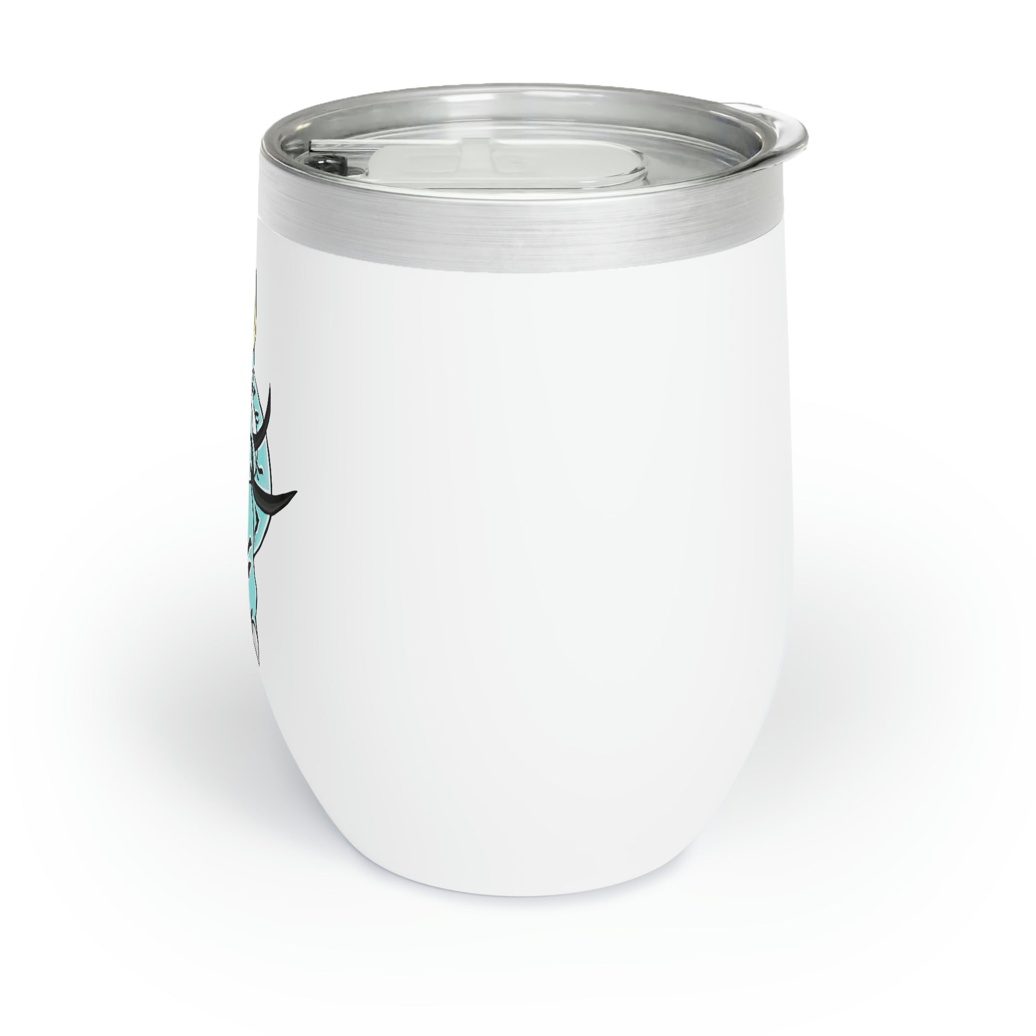 Mimatic Chill Wine Tumbler in stainless steel with customizable design, showcasing its double-insulated walls.