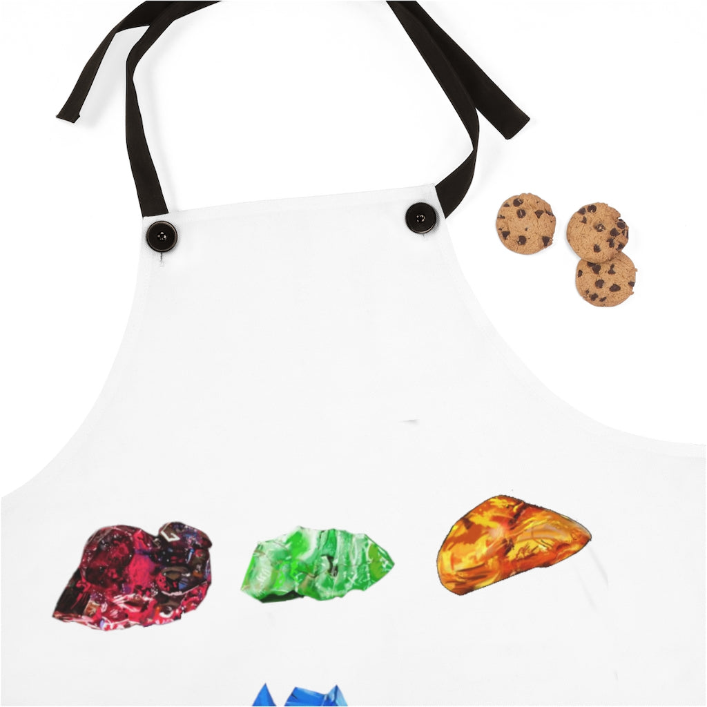 Stylish Minerals Apron made of durable polyester with black detachable twill straps, perfect for cooking and grilling.