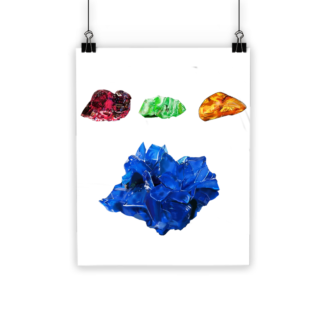 Minerals Classic Poster showcasing vibrant colors on semi-gloss paper, ideal for indoor and outdoor display.