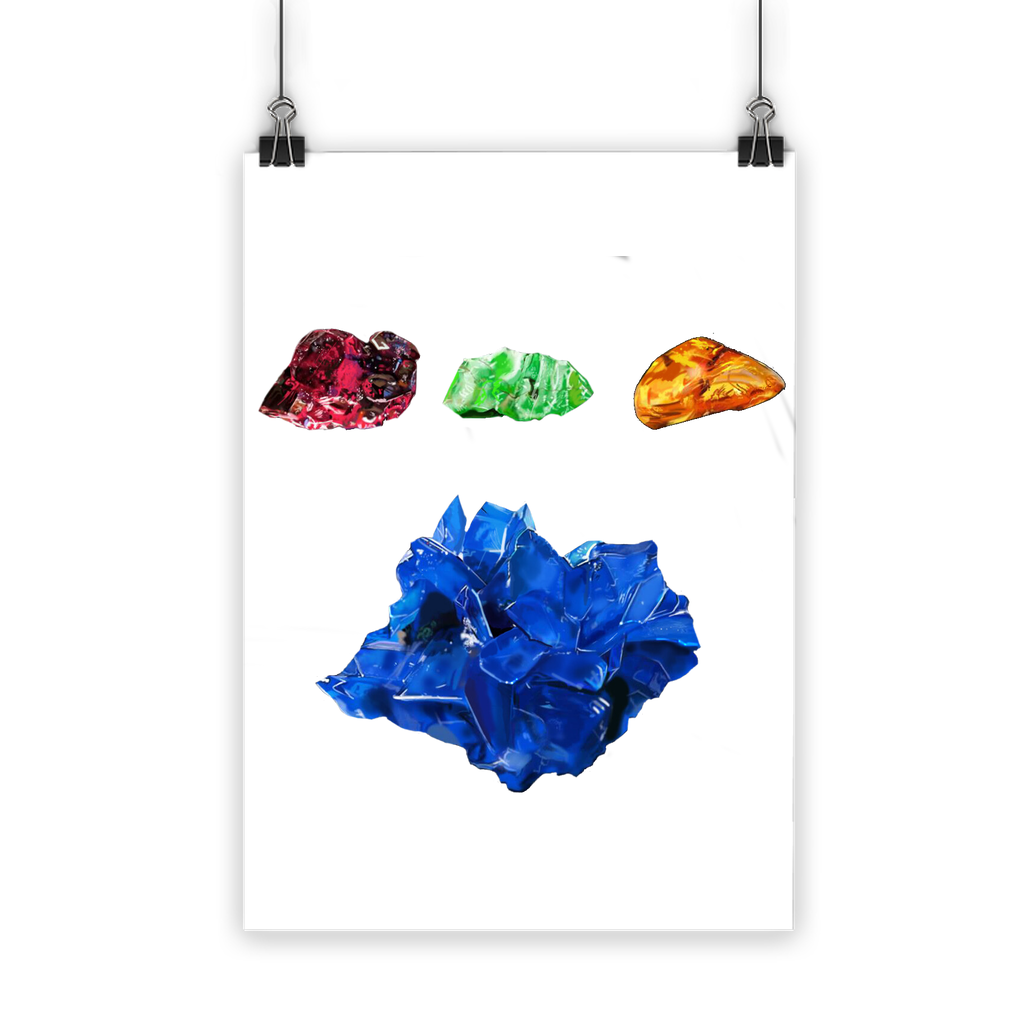 Minerals Classic Poster showcasing vibrant colors on semi-gloss paper, ideal for indoor and outdoor display.