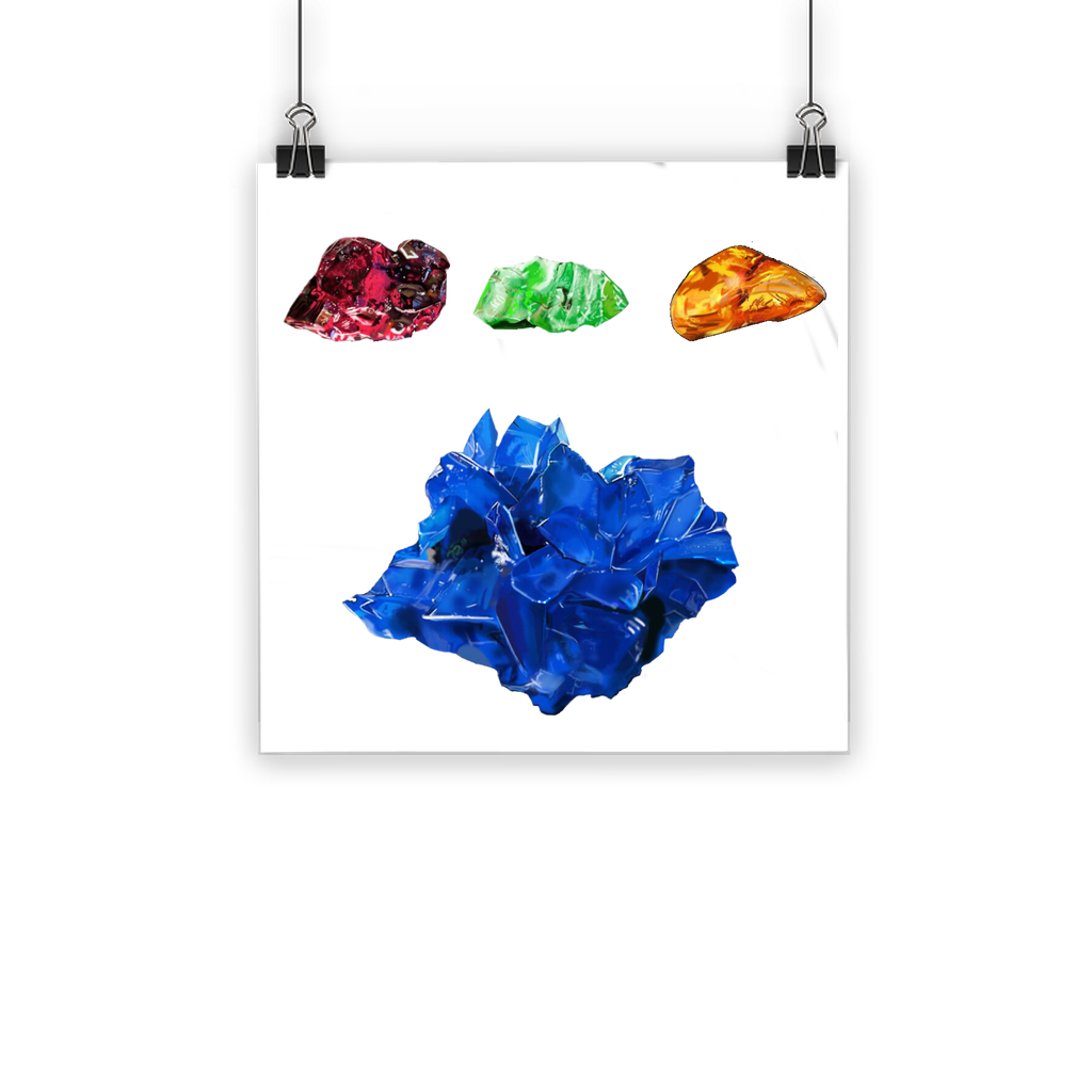 Minerals Classic Poster showcasing vibrant colors on semi-gloss paper, ideal for indoor and outdoor display.