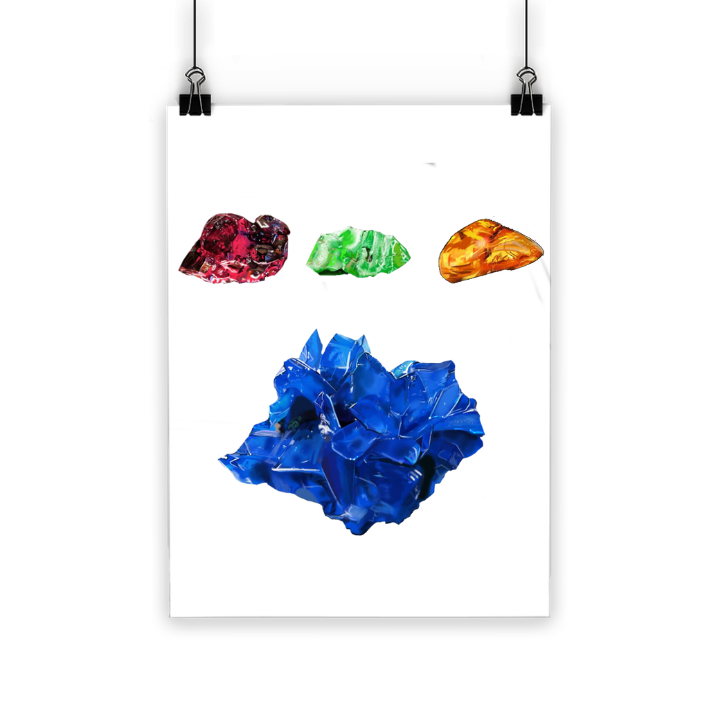 Minerals Classic Poster showcasing vibrant colors on semi-gloss paper, ideal for indoor and outdoor display.