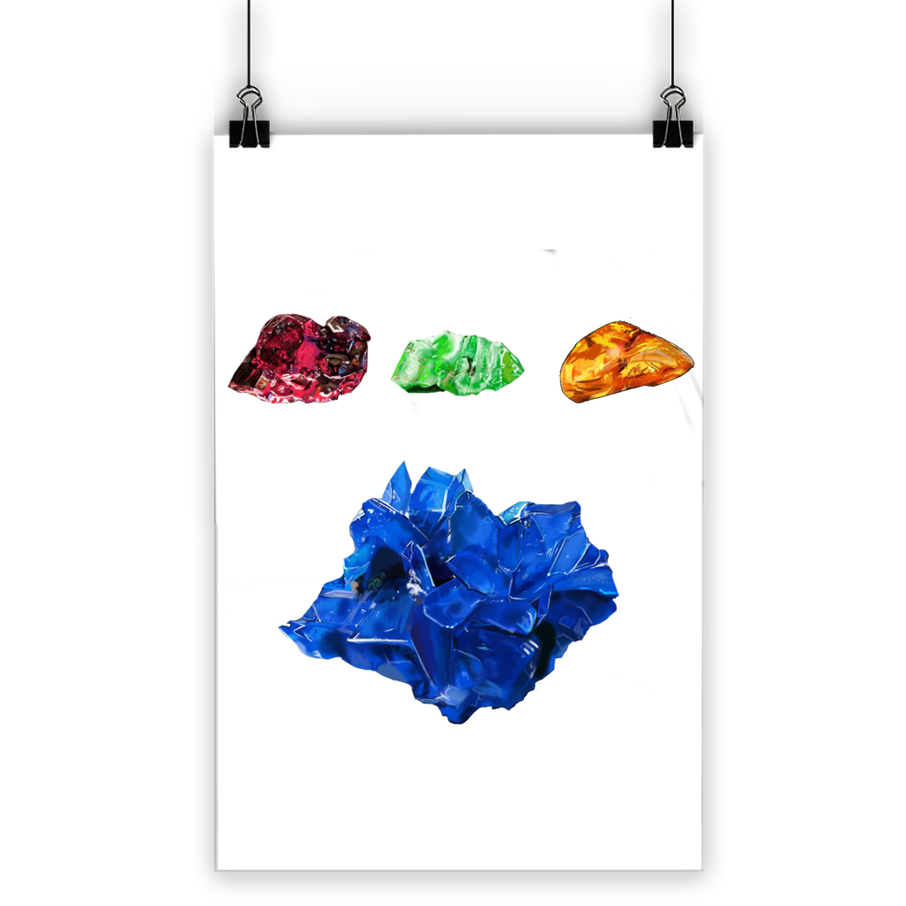 Minerals Classic Poster showcasing vibrant colors on semi-gloss paper, ideal for indoor and outdoor display.